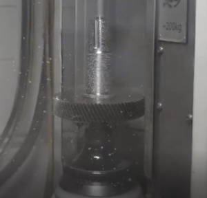 close up of gear grinding